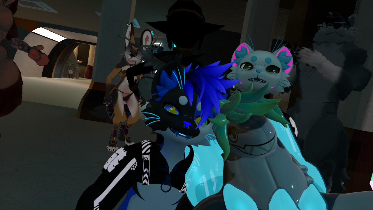 Mue, Lune and Lissy cuddle in close for a picture together.